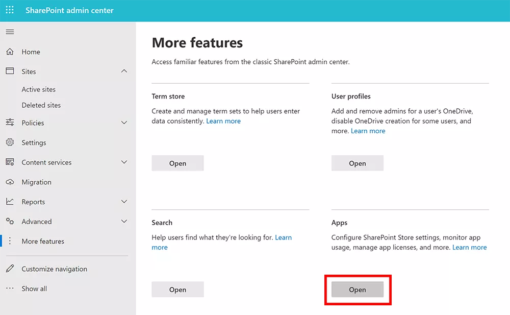 where to create the tenant app catalog in the SharePoint online admin site