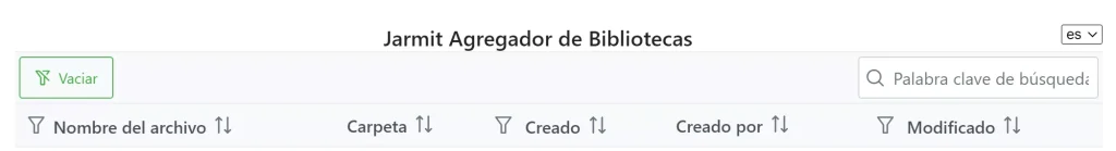 Jarmit Agregador de Bibliotecas - Cabecera