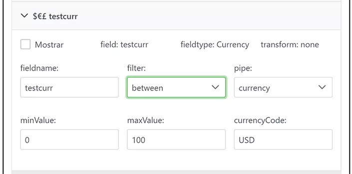 Jarmit Agregador de Bibliotecas - Herramienta de config - Columna Currency