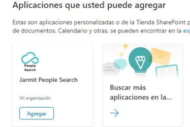 Jarmit Buscador de Personas - Añadir Solución a Sitio